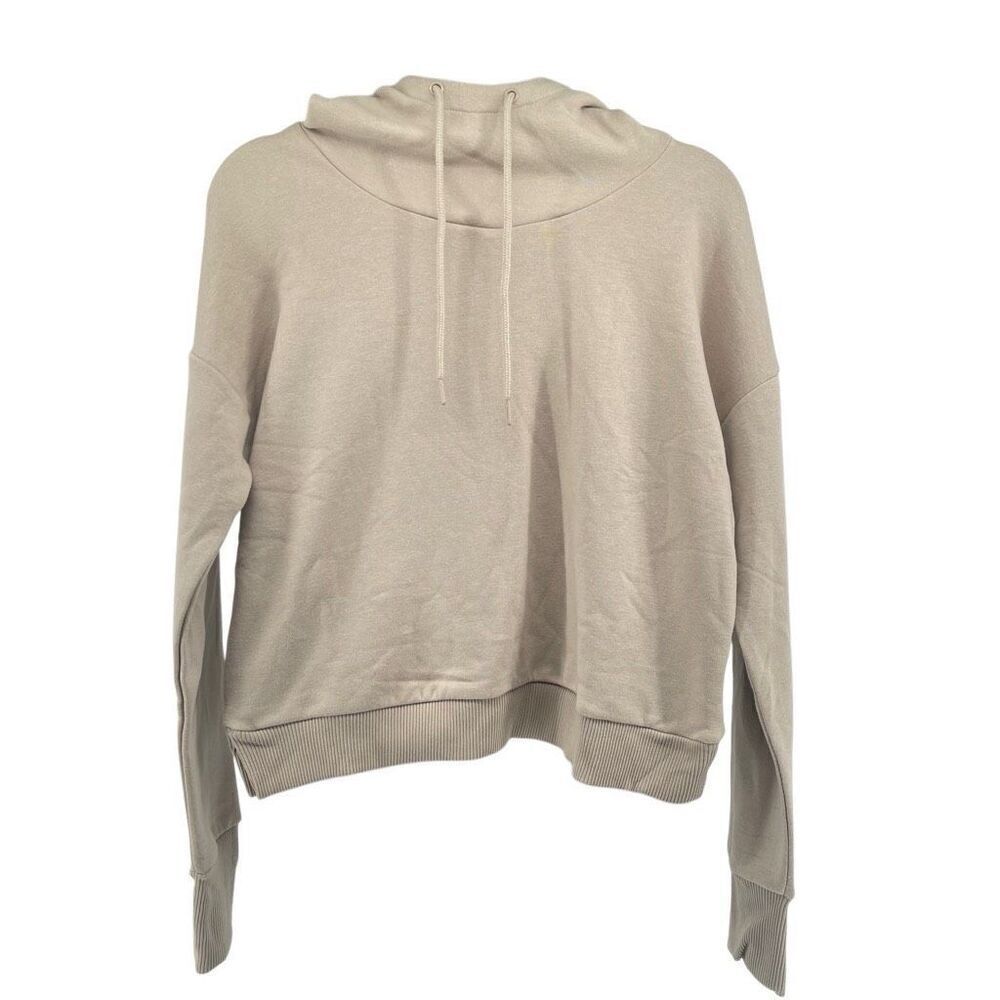 90 Degree By Reflex Chateau Gray Womens Lux Funnelneck Fleece Hoodie Medium, NWT - Picture 2 of 13